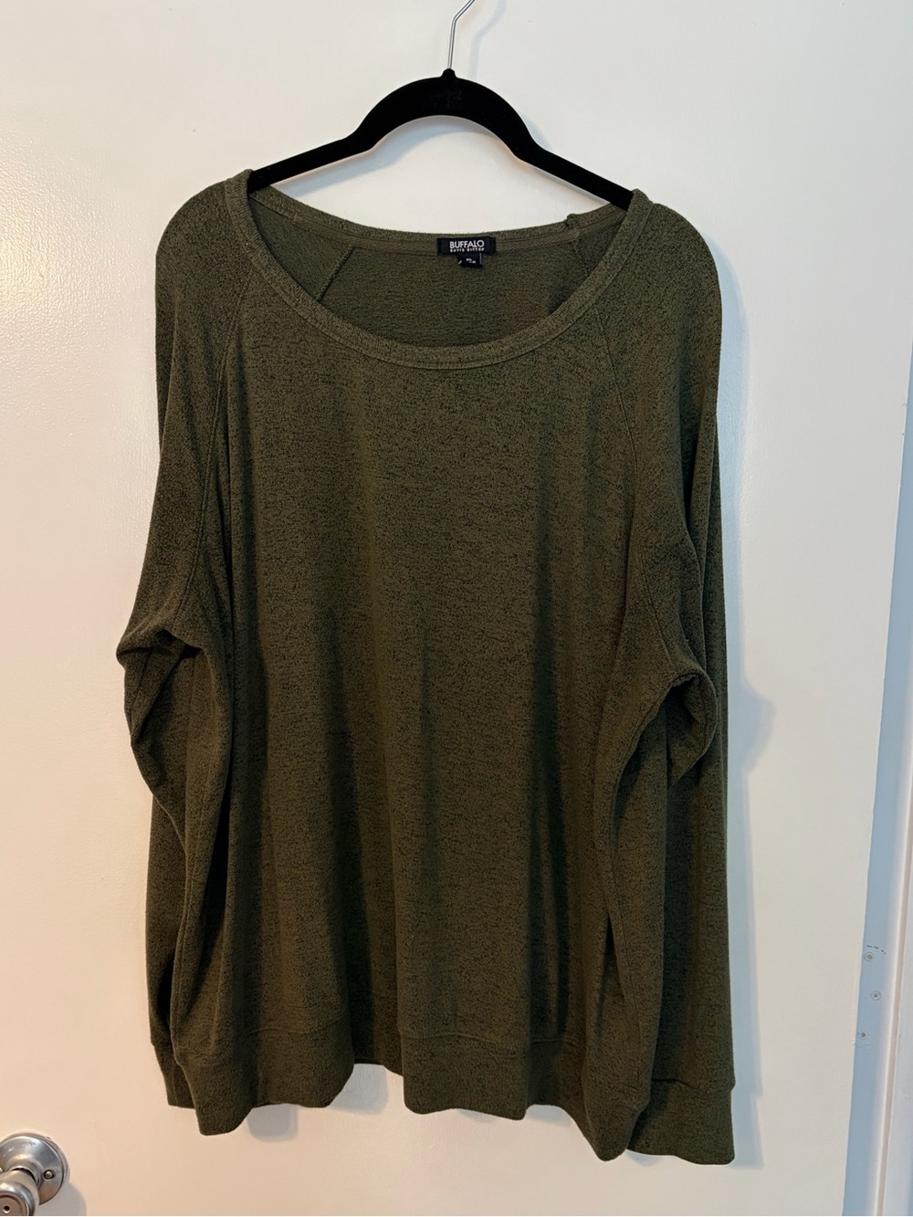 Buffalo David Bitton Olive Green Oversized Dolman Soft Sweatshirt